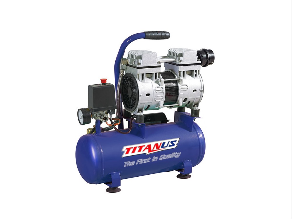 Компрессор безмасляный 8 л., 60л/мин, 8 бар, Titanus T-5508,